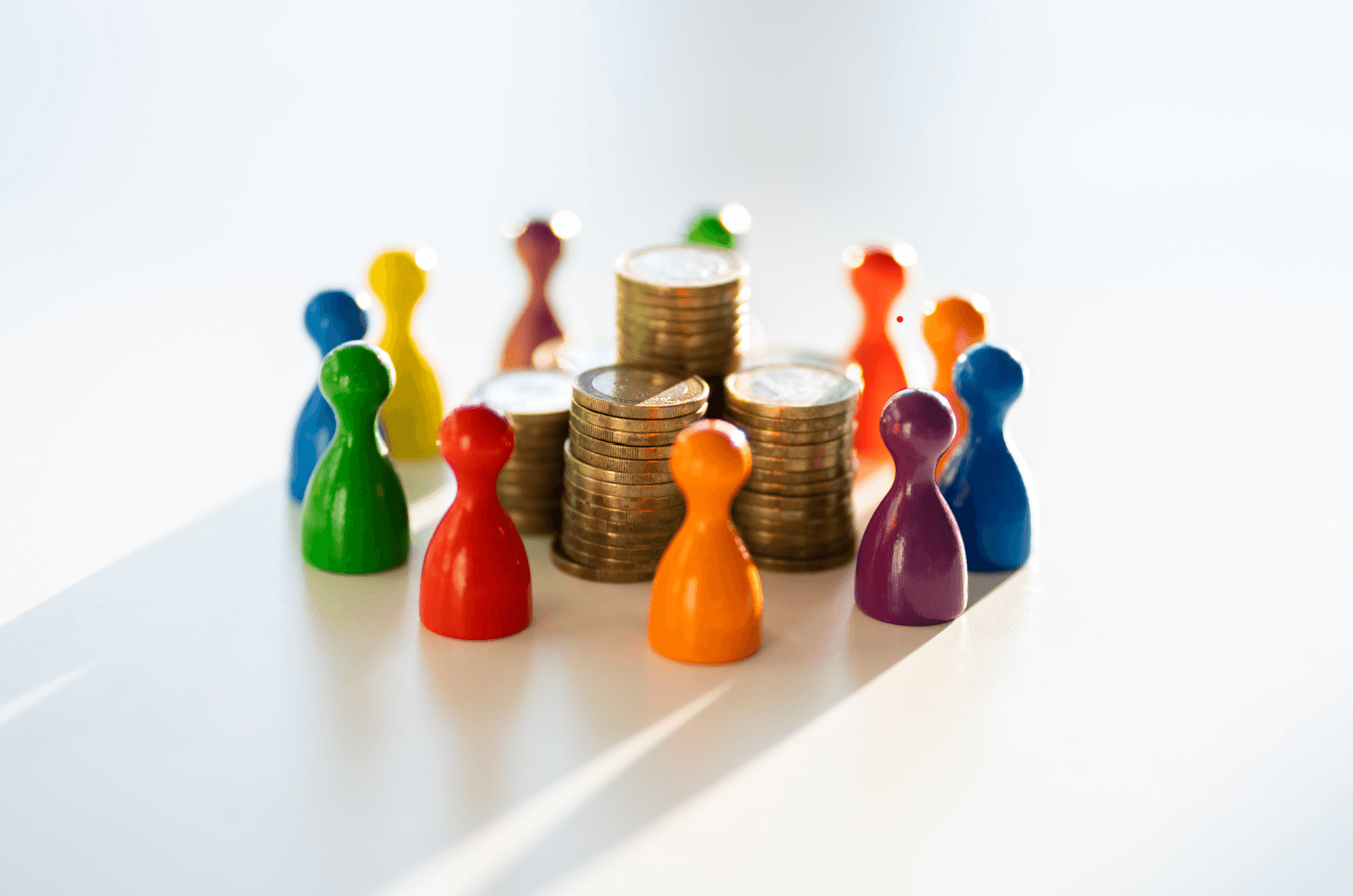People collaborating on a fundraising campaign